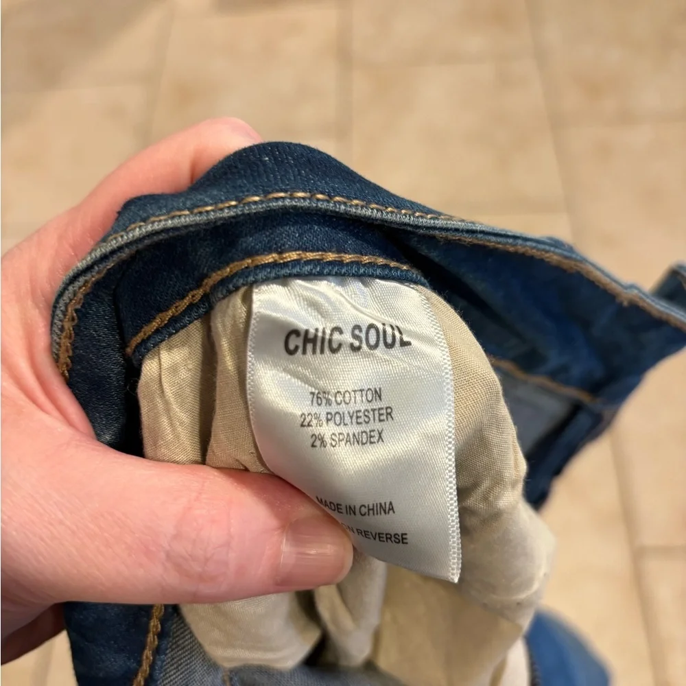 Chic Soul Casting Shadows Skinny Jean Medium Wash Size 20 - Picture 7 of 7